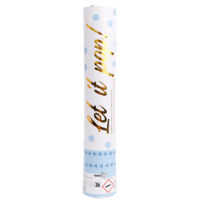 Party popper lichtblauw - 28cm - papier