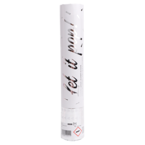 Confetti kanon zilver metallic - 28cm
