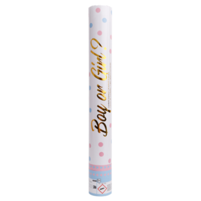 Confetti kanon gender reveal roze - 40cm