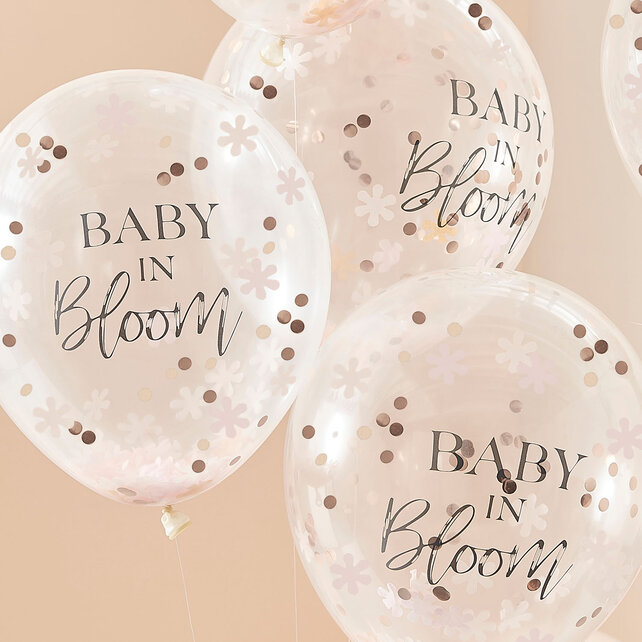 Baby in Bloom bloemconfetti-ballonnen - merk Ginger Ray