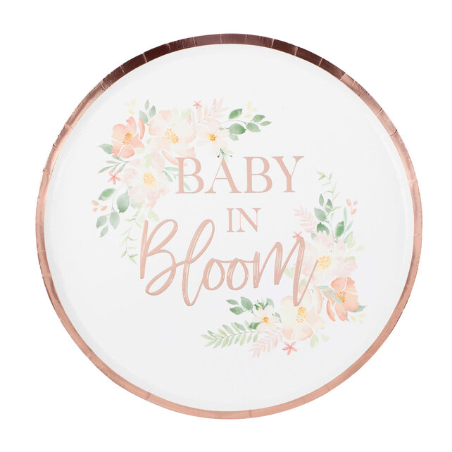 Baby in Bloom bordjes - merk Ginger Ray