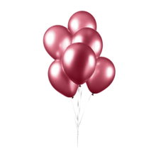 Ballonnen Metallic Bordeaux - 50 stuks - 30cm