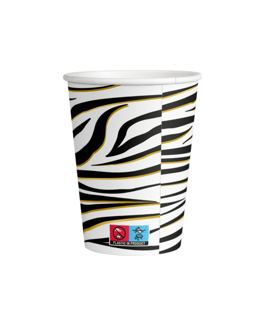 Zebra - Bekers - 8 stuks - 250ml