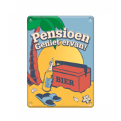 Pensioen Cartoon - Metalen bord Pensioen Cartoon - Metalen bord