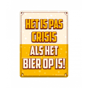 Metalen bord crisis