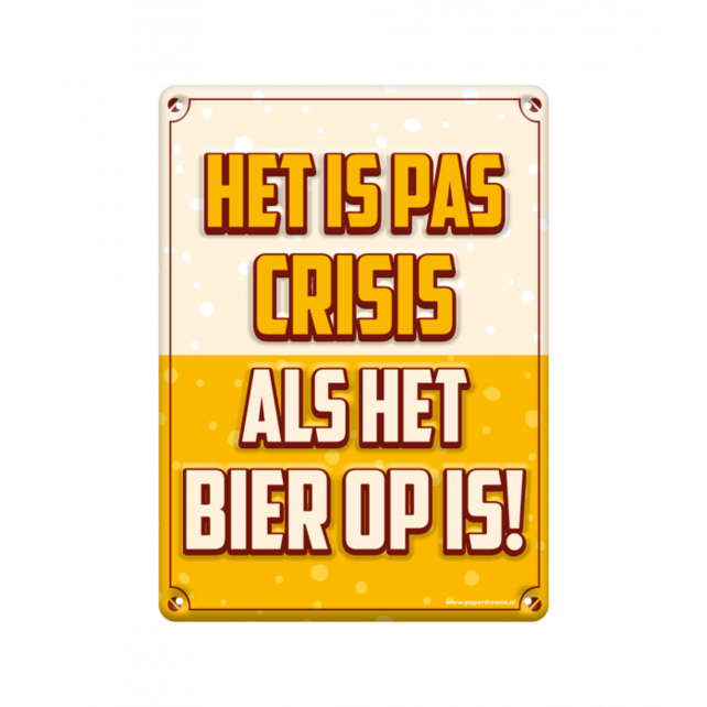 Metalen bord crisis