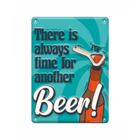 Metalen bord there is always time