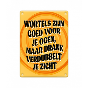 Metalen bord wortels zijn goed