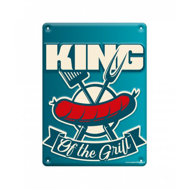 Metalen bord king of the grill