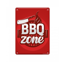 Metalen bord BBQ zone