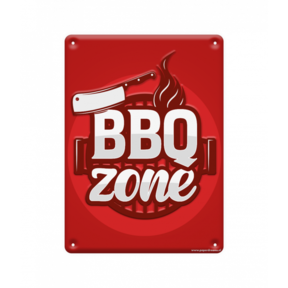 Metalen bord BBQ zone