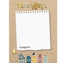 Verlanglijstjes 'Welkom Sint & Piet' - 4 stuks