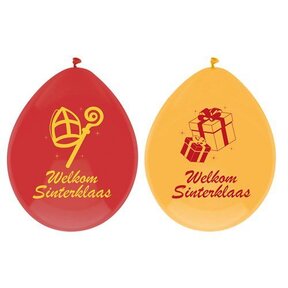 Balonnen welkom Sinterklaas 6 stuks