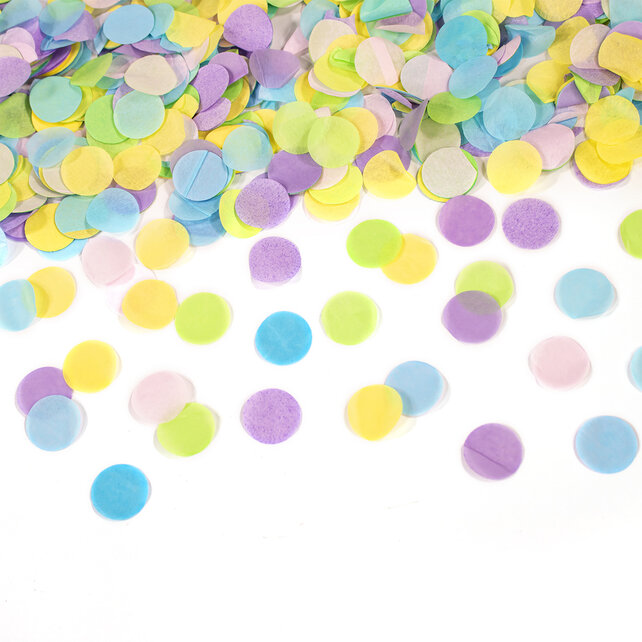 Confetti kanon pastel - 40cm - papier