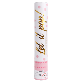 Party popper lichtroze - 28cm - papier