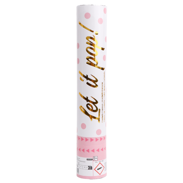 Party popper lichtroze - 28cm - papier