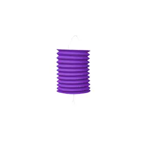 Papieren lampion diameter 16cm paars