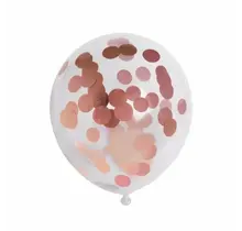 Ballonnen Confetti Rosé goud - 6 stuks - 30cm