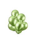 Ballonnen Spiegel Licht Groen - 10 stuks - 30cm