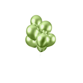 Ballonnen Spiegel Licht Groen - 10 stuks - 30cm