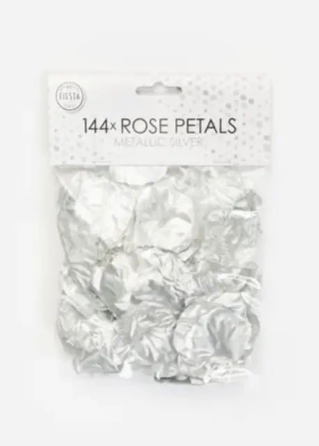 Rozenblaadjes Metallic Zilver - 144 stuks