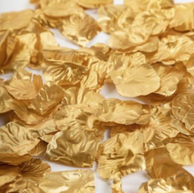 Rozenblaadjes Metallic Goud - 144 stuks Rozenblaadjes Metallic Goud - 144 stuks