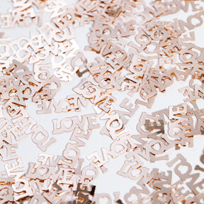 Tafelconfetti LOVE rose goud