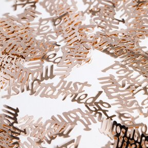 Just married tafelconfetti rose goud