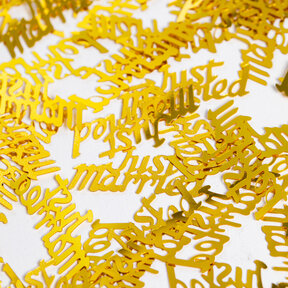 Just married tafelconfetti goud