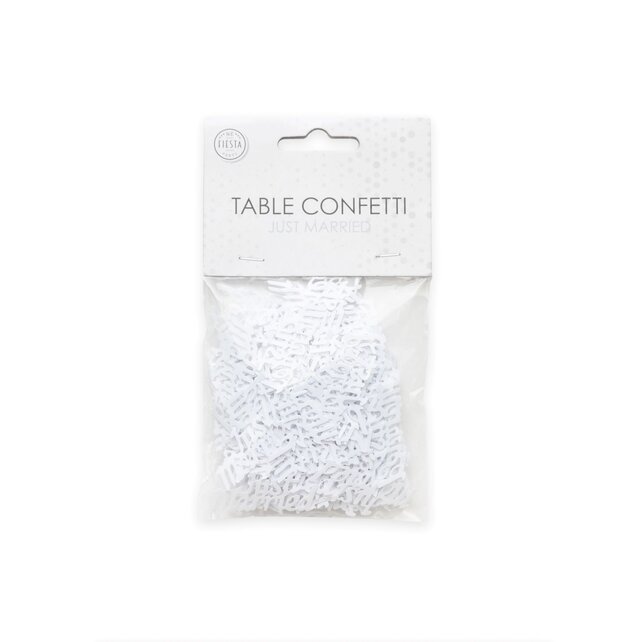 Just married tafelconfetti wit