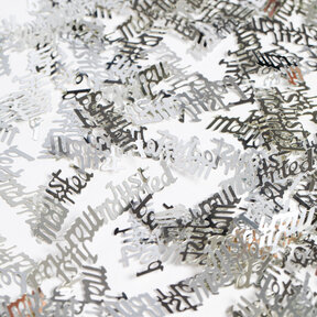 Just married tafelconfetti zilver