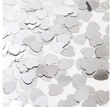 Tafelconfetti hart zilver