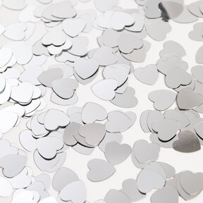Tafelconfetti  hart zilver