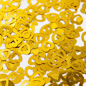 Tafelconfetti open hart goud