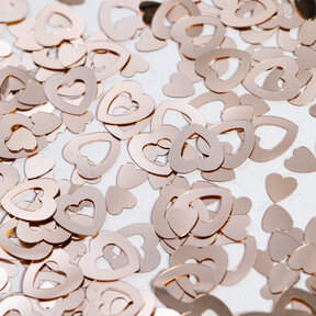 Tafelconfetti open hart rose goud