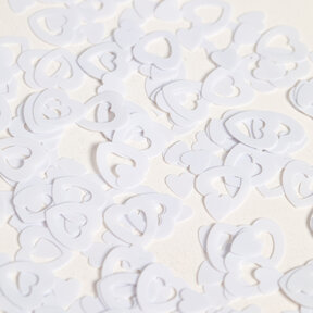 Tafelconfetti open hart wit