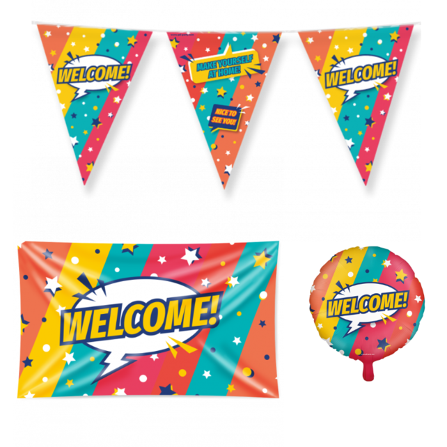 Welcome Cartoon Versiering pakket - S