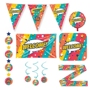 Welcome Cartoon Versiering pakket - XL
