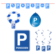 Pensioen Parkeerbord Versiering pakket - L