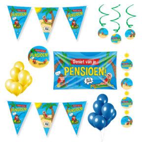 Pensioen Cartoon Versiering pakket - M