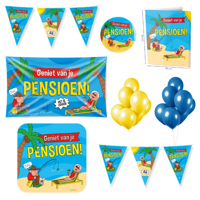 Pensioen Cartoon Versiering pakket - L