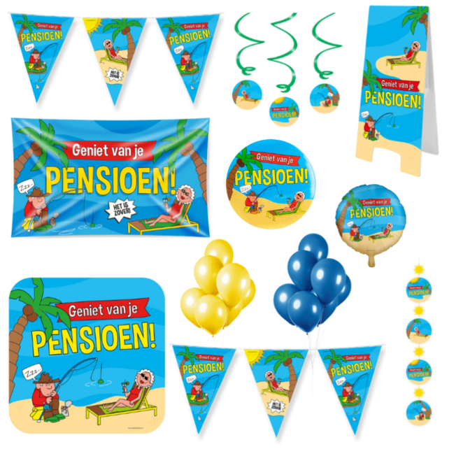 Pensioen Cartoon Versiering pakket - XL