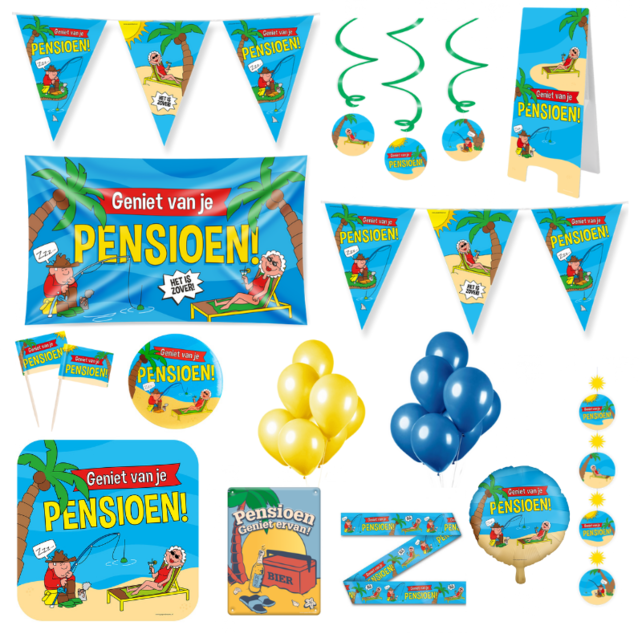 Pensioen Cartoon Versiering pakket - XXL