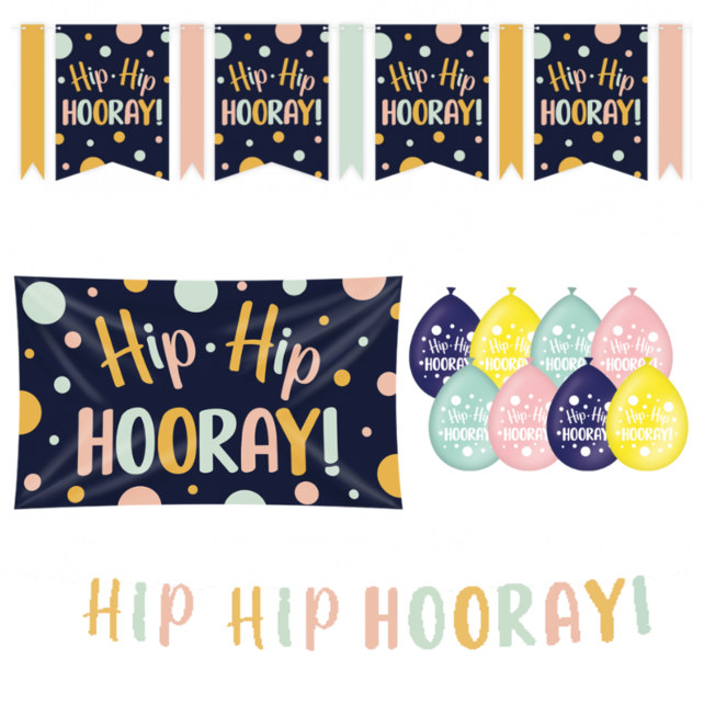 Hip Hip Hooray Versiering pakket - M