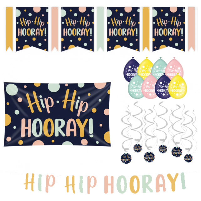 Hip Hip Hooray Versiering pakket - L