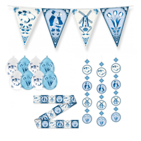 Delftsblauw Versiering pakket - M