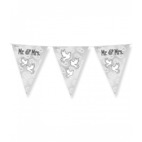 Mr & Mrs - Vlaggenlijn - 10 meter