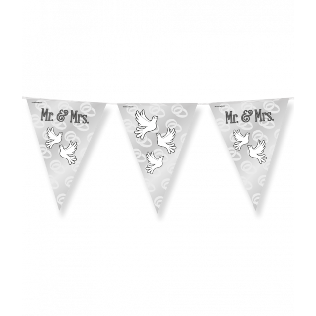 Mr & Mrs - Vlaggenlijn - 10 meter