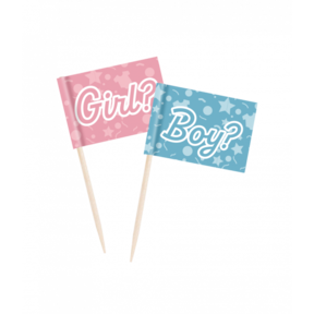 Gender Reveal - Cocktail Prikkers - 50 stuks