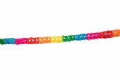 Papieren slinger Klassiek Regenboog - 4 meter